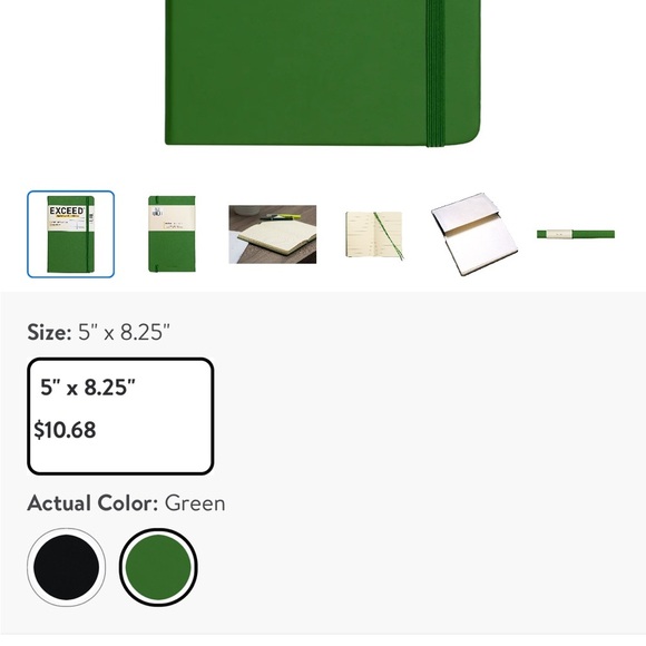 NIP SEALED Exceed Hard Cover Medium Ruled Journal, Moss Green 120
Sheets 100 GSM - Picture 5 of 7